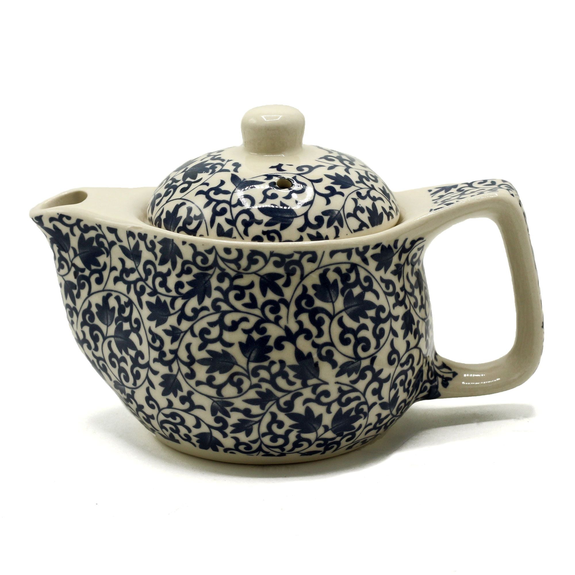 Small Herbal Teapot - Blue Pattern - Rooted in Magic Herbal Teapot Set