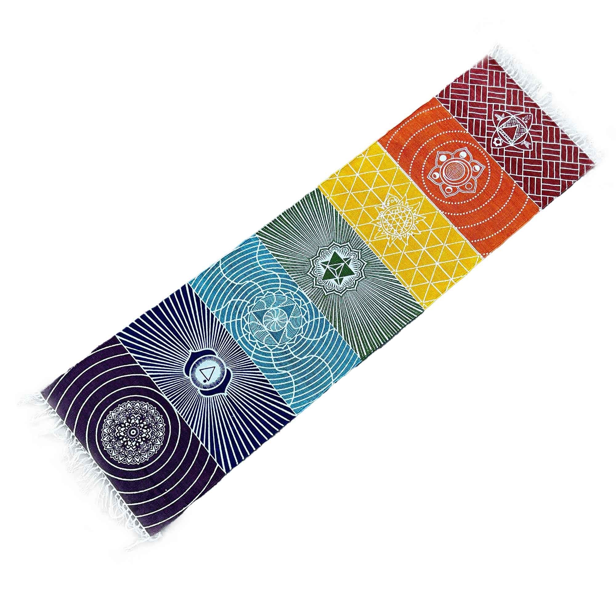 Yoga Rug - 60X200cm - 7 Chakras - Rooted in Magic Boho Comfort Throws