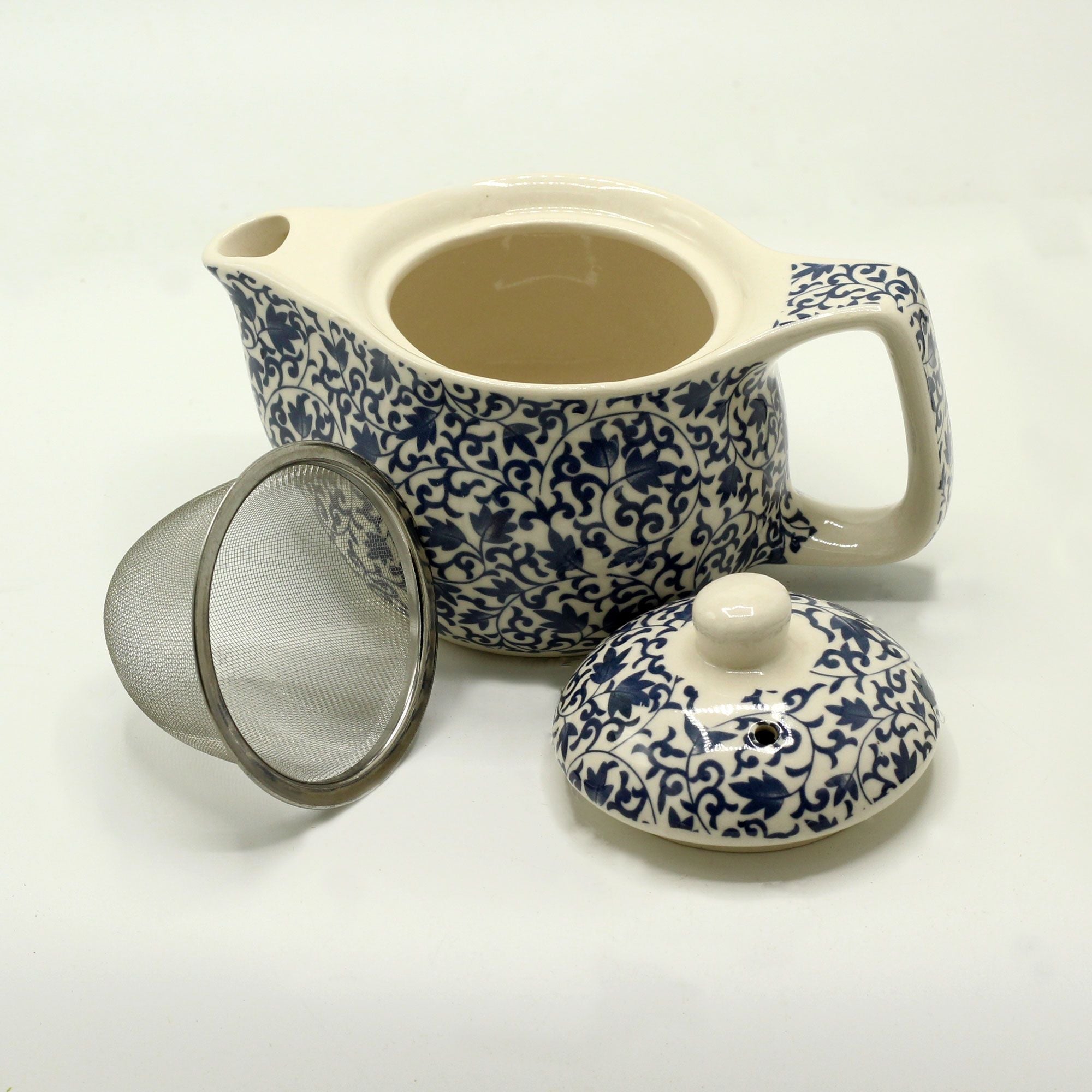 Small Herbal Teapot - Blue Pattern - Rooted in Magic Herbal Teapot Set