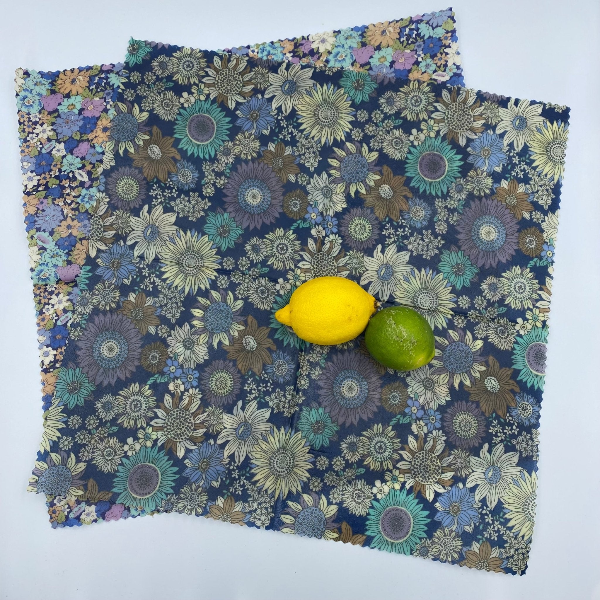 Blue Sunflower- Eco Friendly Beeswax Wrap - Rooted in Magic Bee Retro