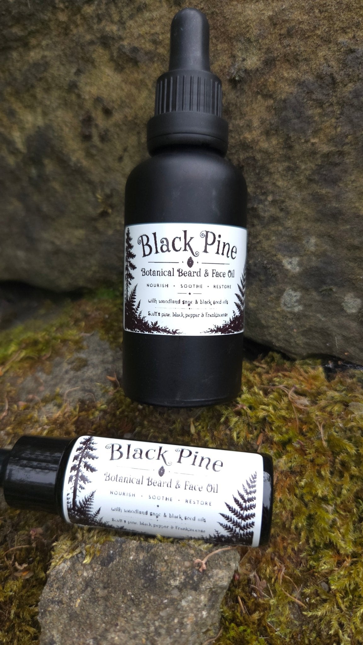 Black Pine Beard & Face Oil 20ml - Rooted in Magic
